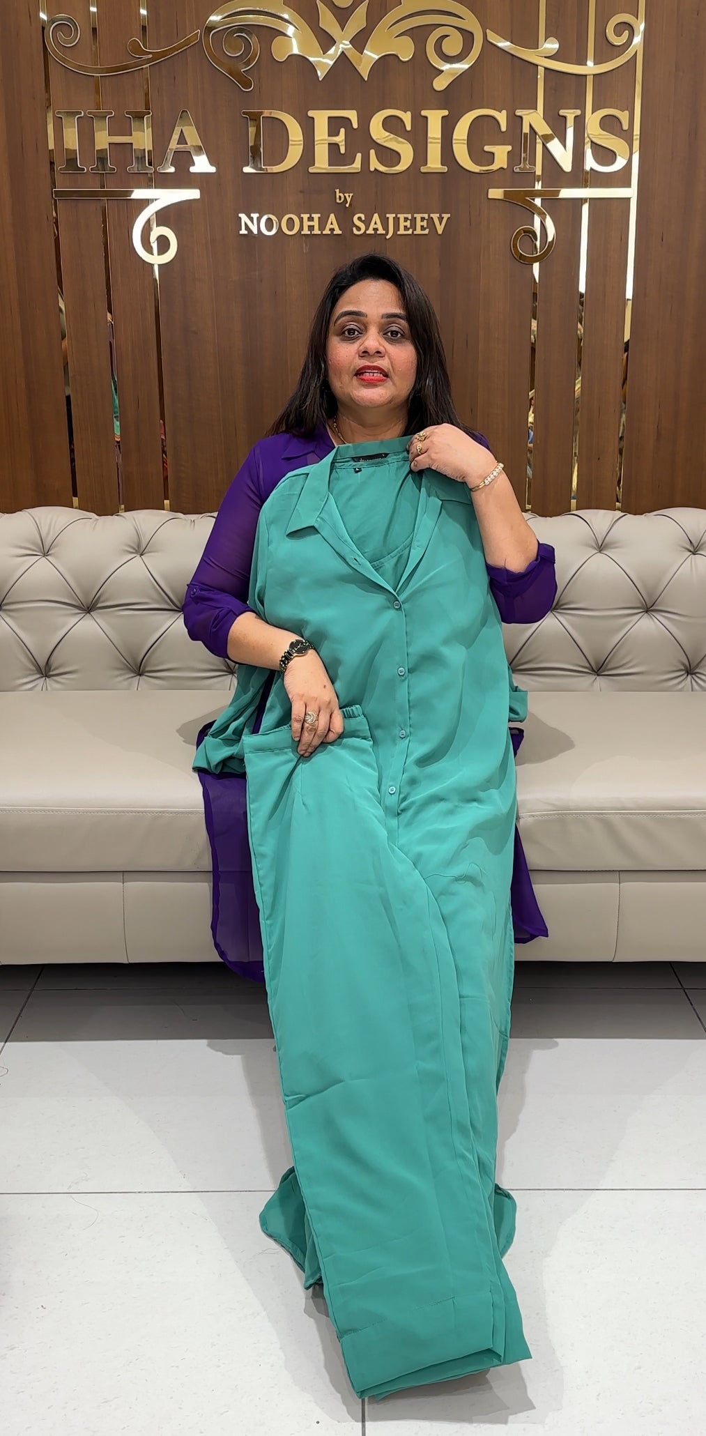 IHA'S IN-HOUSE  GEORGETTE CO-ORDS SETS - IHA  23431