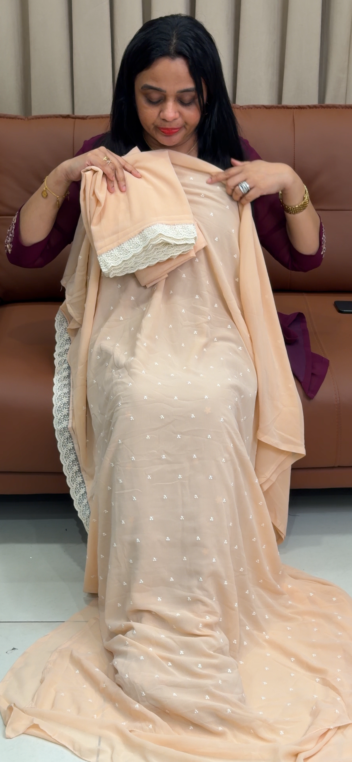 FAUX GEORGETTE UNSTITCHED SALWAR SUITS - IHA 35811