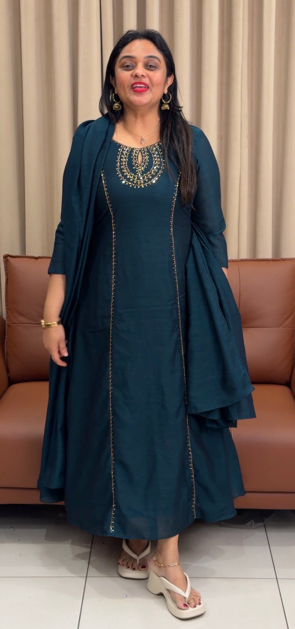 IHA'S IN-HOUSE HAND WORKED UNSTITCHED SALWAR SUITS - IHA 34008