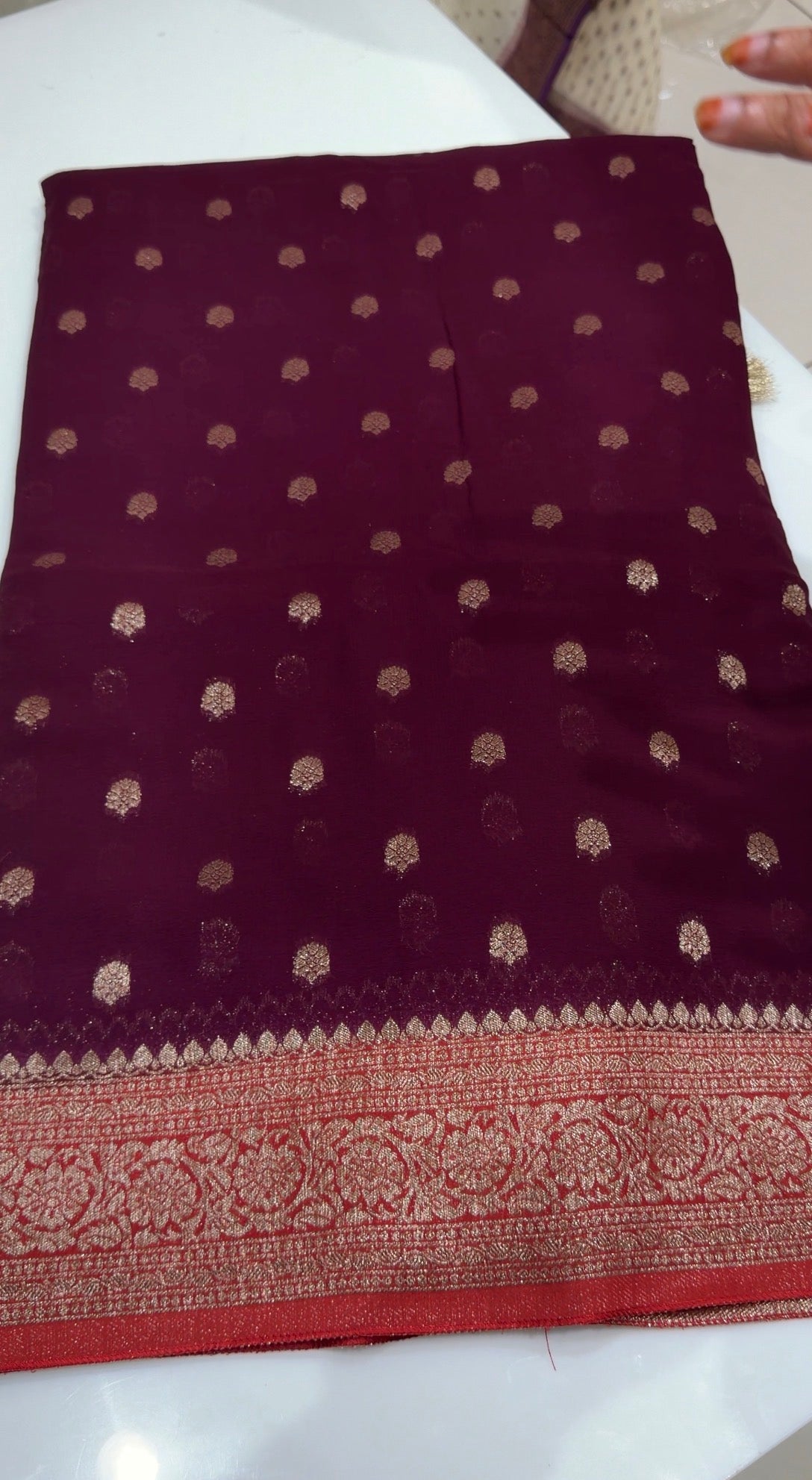 GEORGETTE BANARASI SAREES - IHA 34006