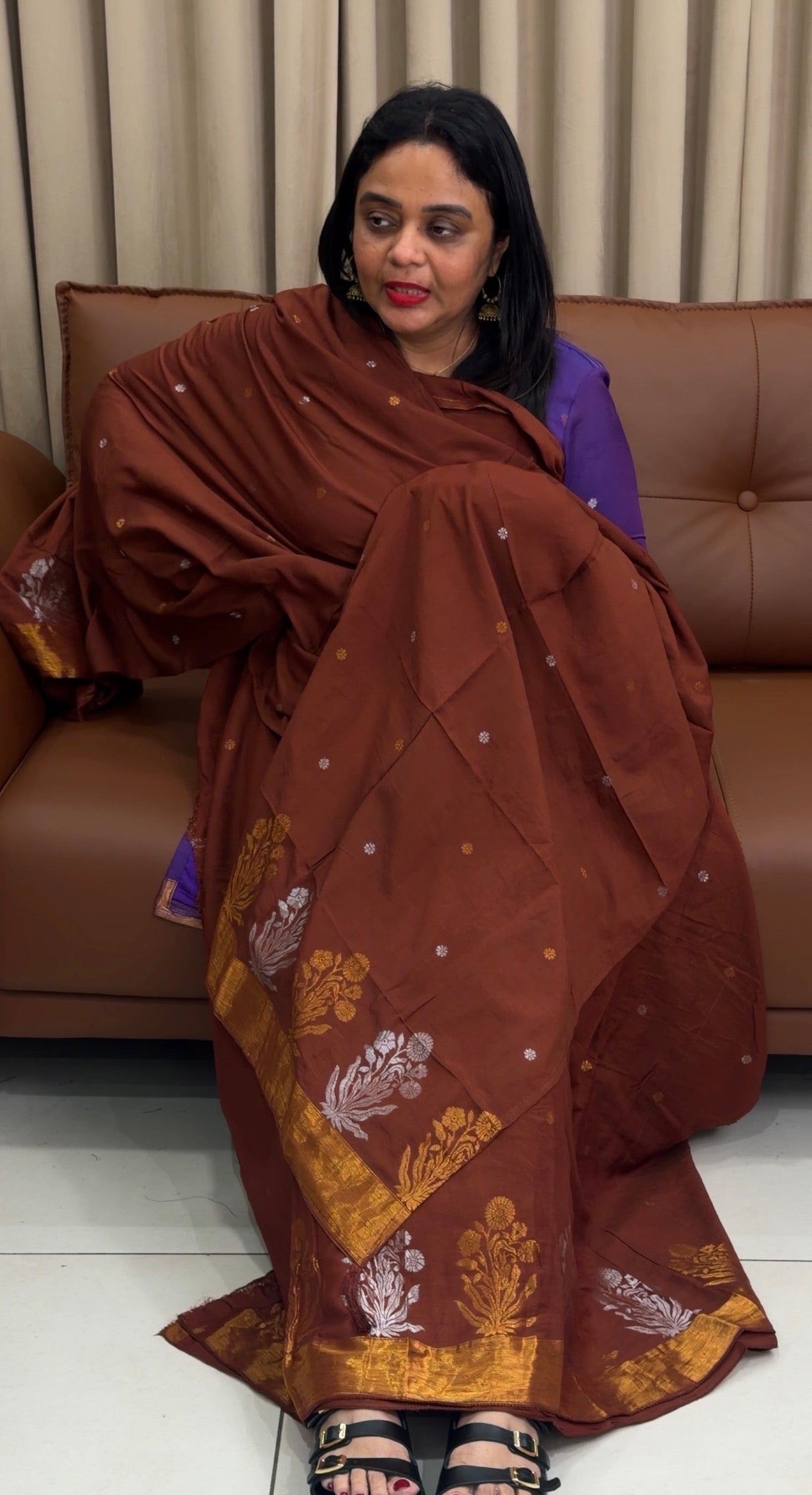 JAMDANI UNSTITCHED SALWAR SUITS - IHA 33984