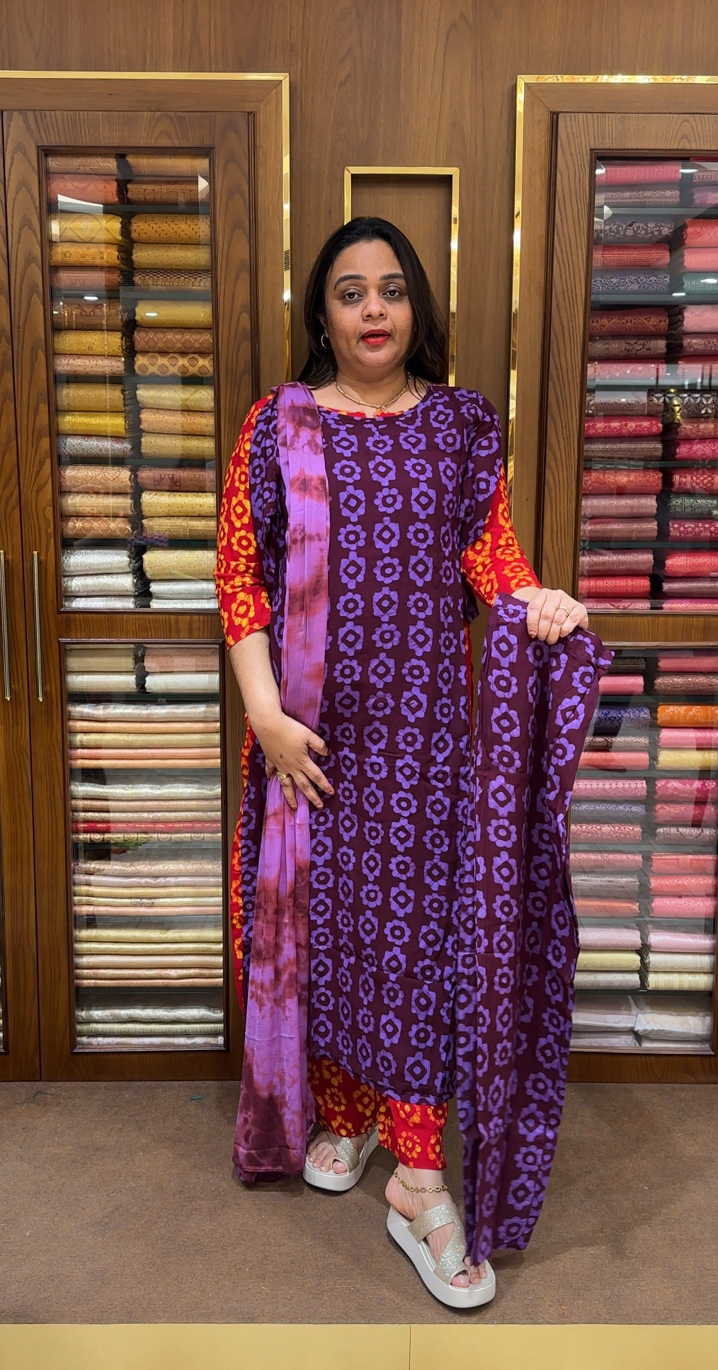 FORWARD BATIK PRINTED UNSTITCHED SALWAR SUITS - IHA 22716