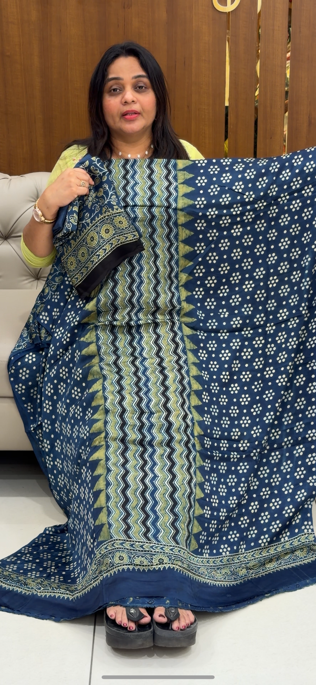 AJRAKH PRINTED MODAL UNSTITCHED SALWAR SUITS - IHA 28728