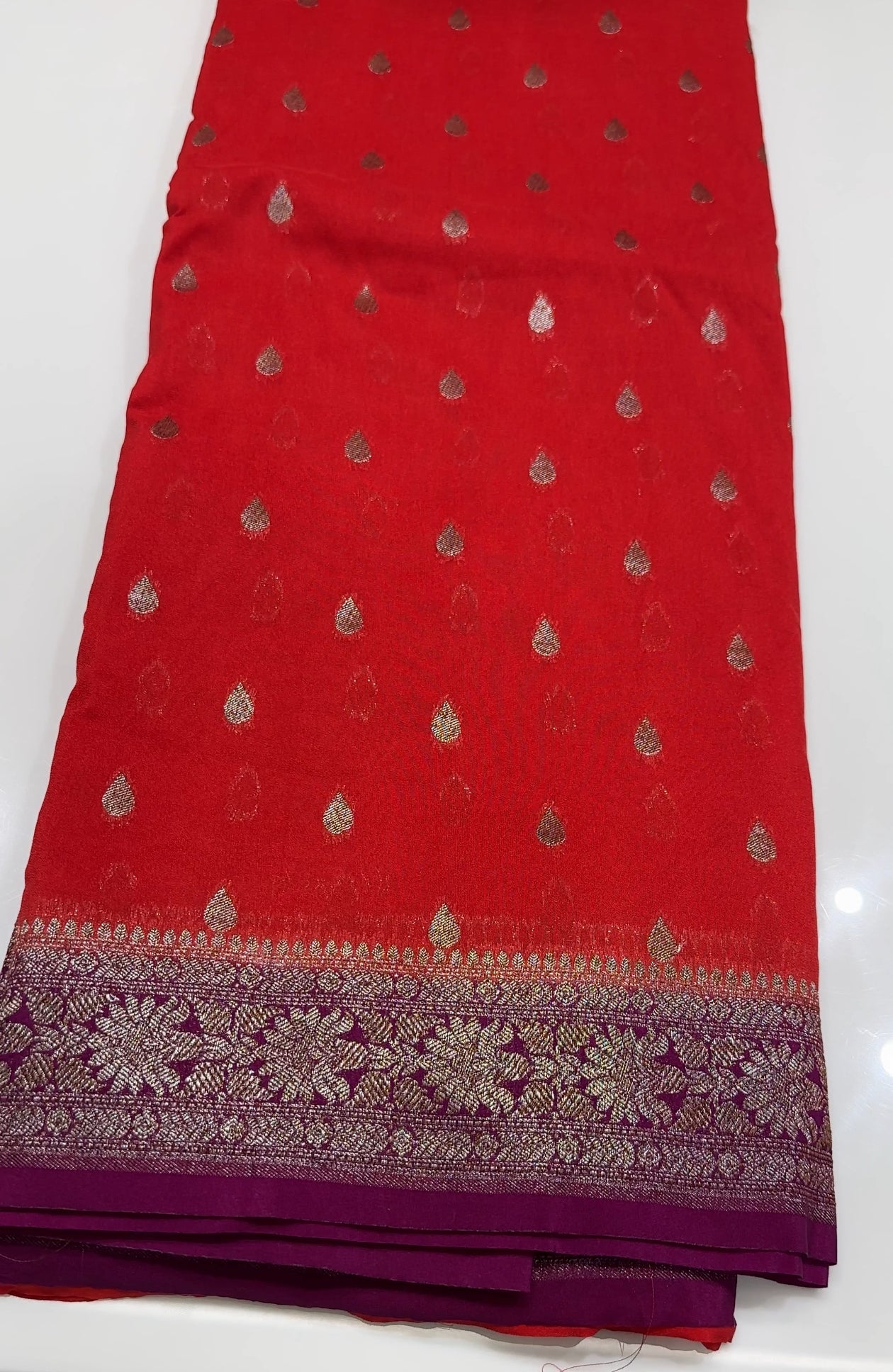 SEMI BANARASI SAREES - IHA 18262