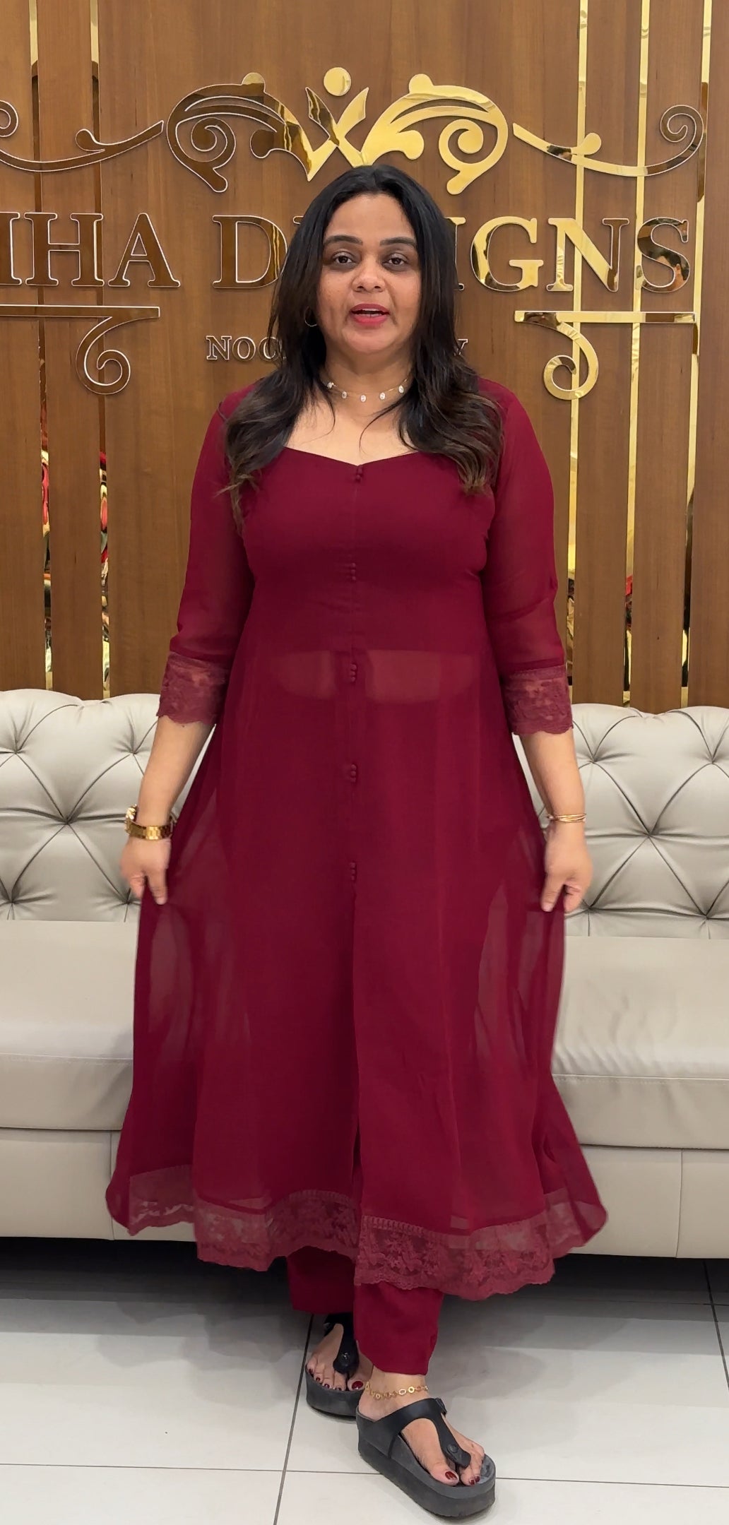 IHA'S IN-HOUSE GEORGETTE CO-ORDS SETS - IHA 28263