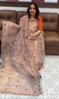 TISSUE UNSTITCHED SALWAR SUITS - IHA 16356