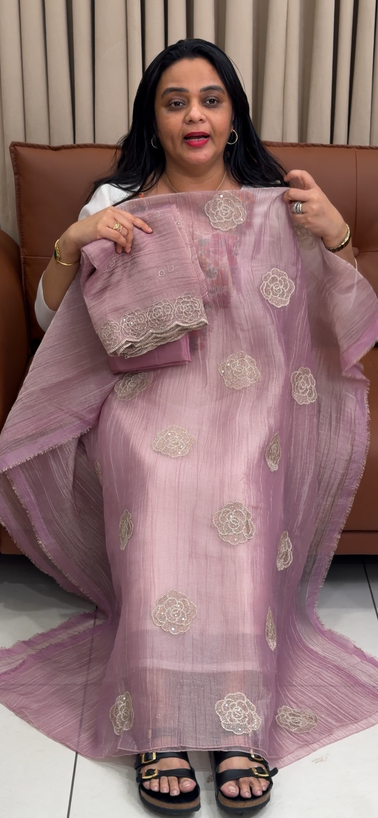 CRUSHED BANARASI UNSTITCHED SALWAR SUITS - IHA 34890
