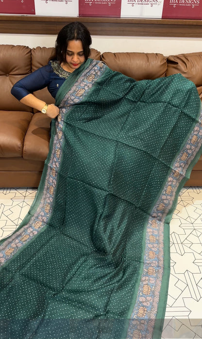 SEMI LINEN SAREES - IHA 18253