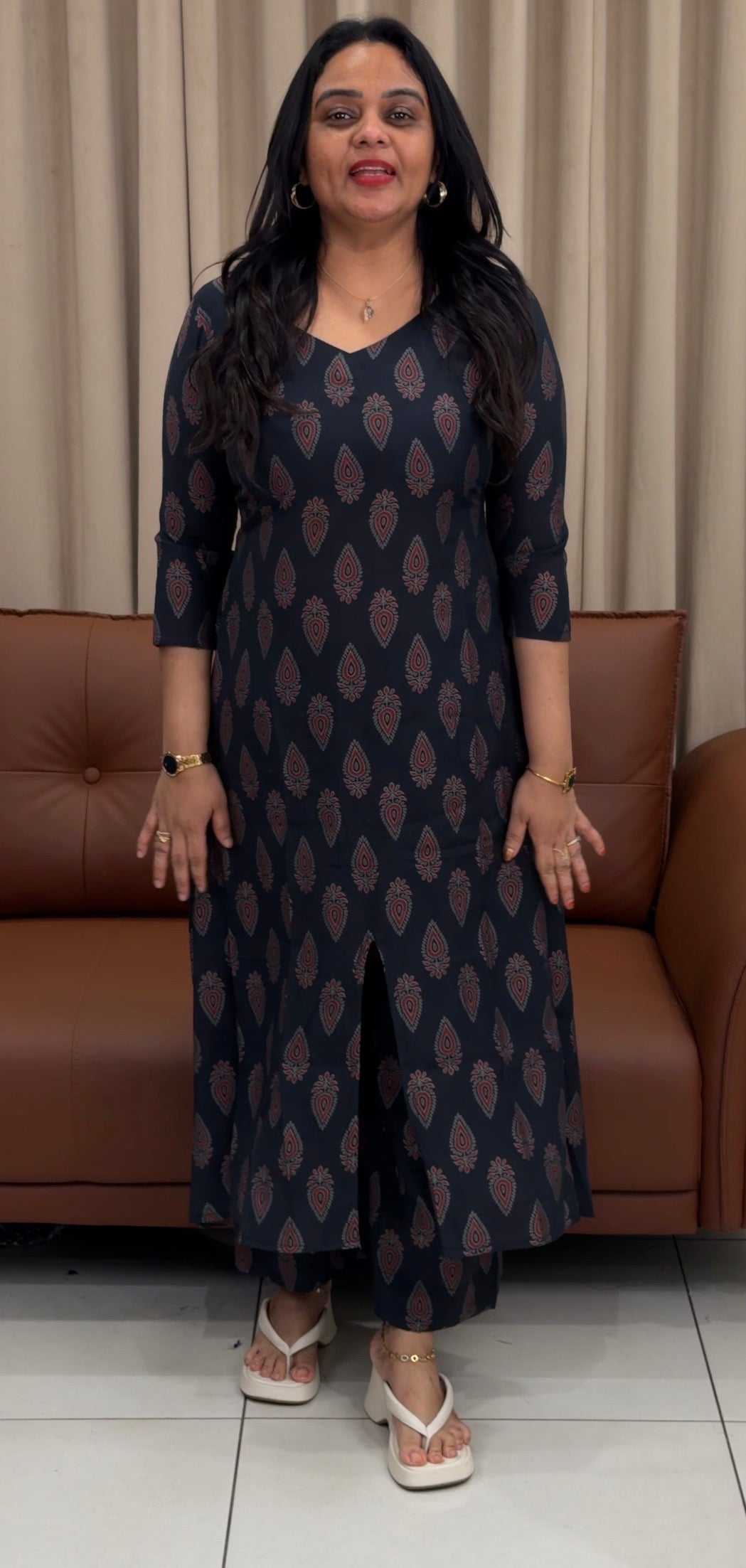 IHA,S IN-HOUSE PRINTED MODAL CHANDERI CO-ORDS SETS - IHA 33448