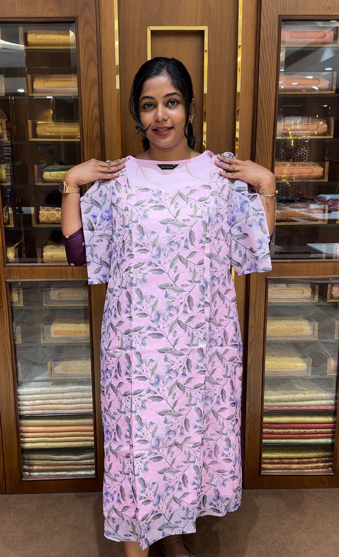 PRINTED ORGANZA FROCKS - IHA 25121