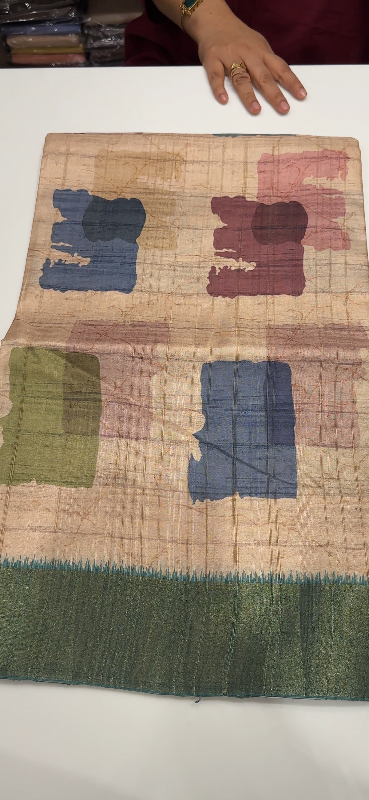 SEMI TUSSUR SAREES - IHA 35589