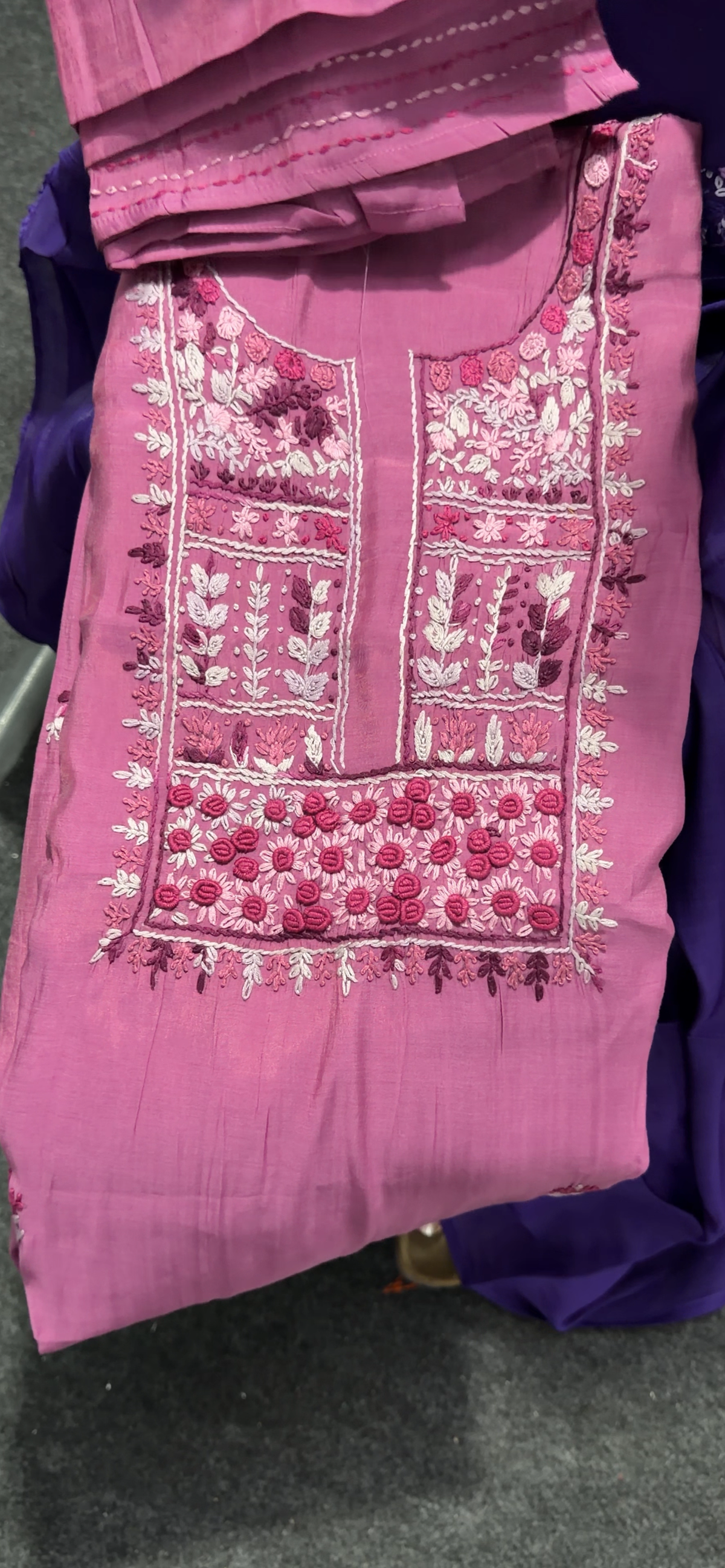 MALAI CHANDERI  UNSTITCHED SALWAR SUITS - IHA 36050