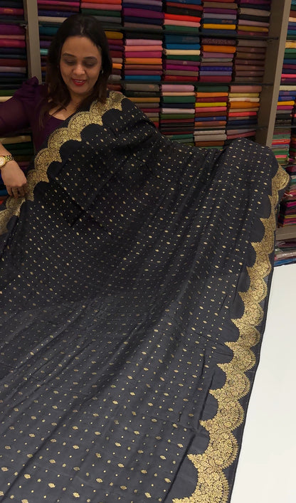 RAW SILK  SAREES - IHA 17461