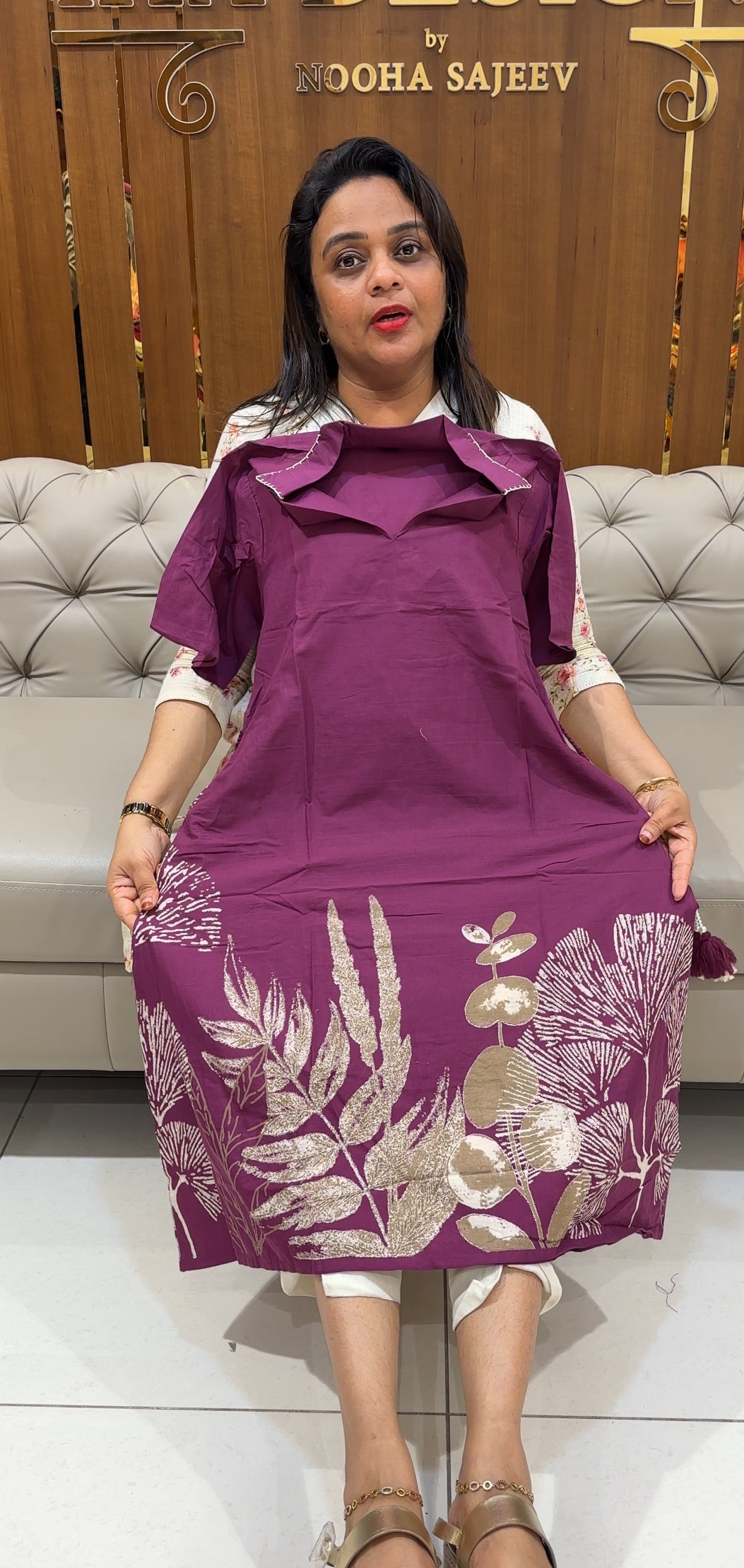 COTTON TUNIC TOP - IHA 25090