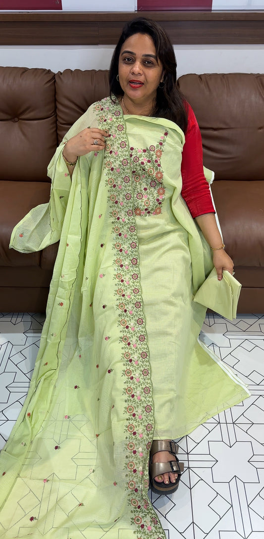 COTTON KOTTA UNSTITCHED SALWAR SUITS - IHA 23575