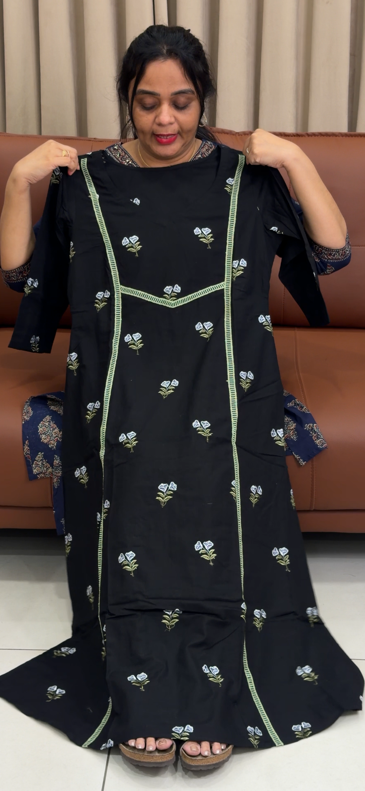 IHA'S IN-HOUSE COTTON LINEN LONG TOPS - IHA 36105