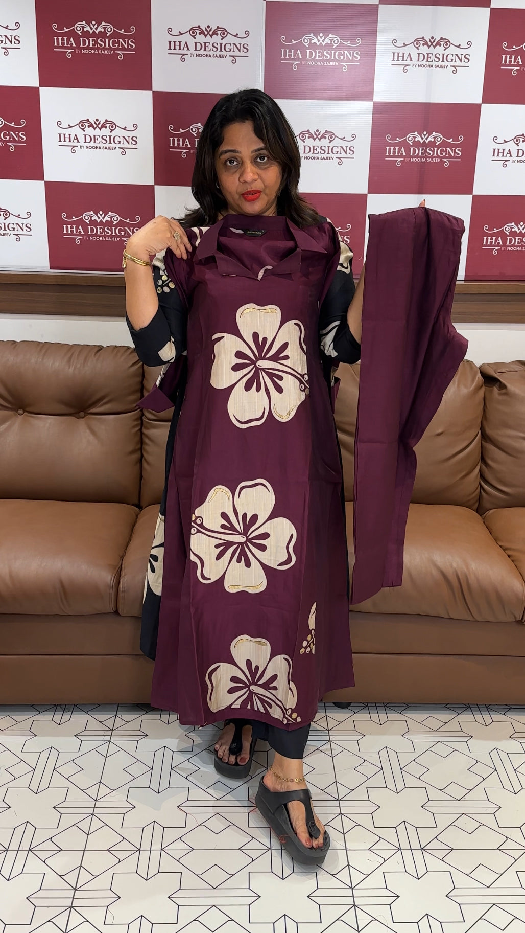 SEMI SILK CO-ORDS SETS - IHA 24730