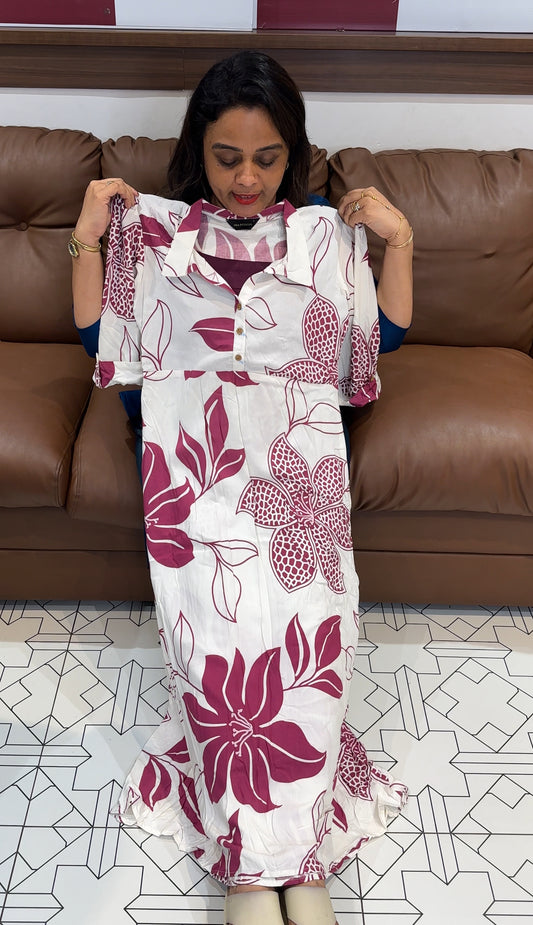 VISCOSE RAYON LONG TOPS - IHA 24824