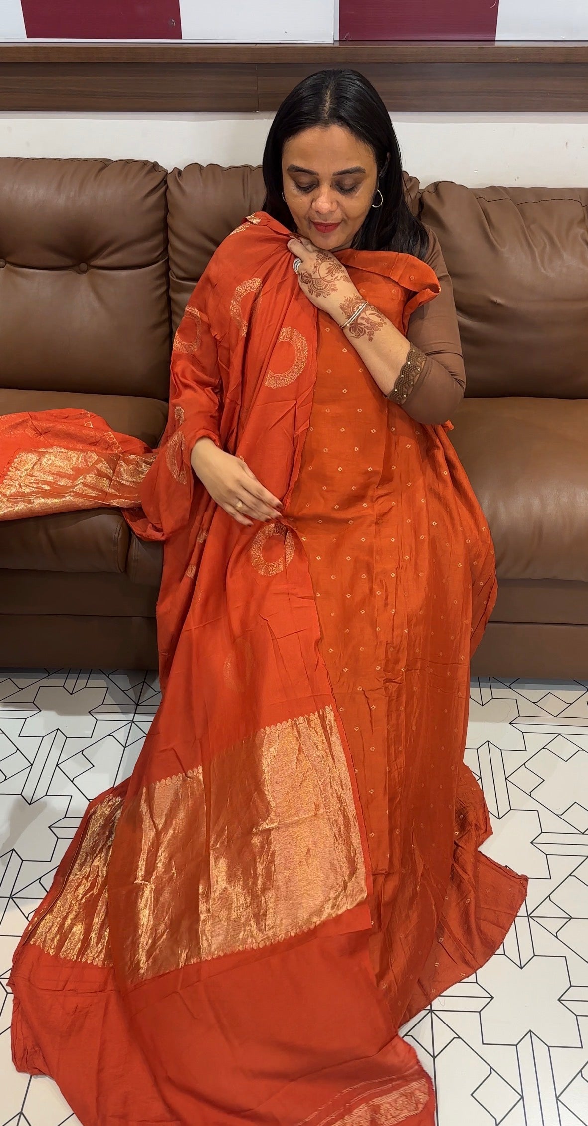 FORWARD MUL CHANDERI UNSTITCHED SALWAR SUITS - IHA 32222