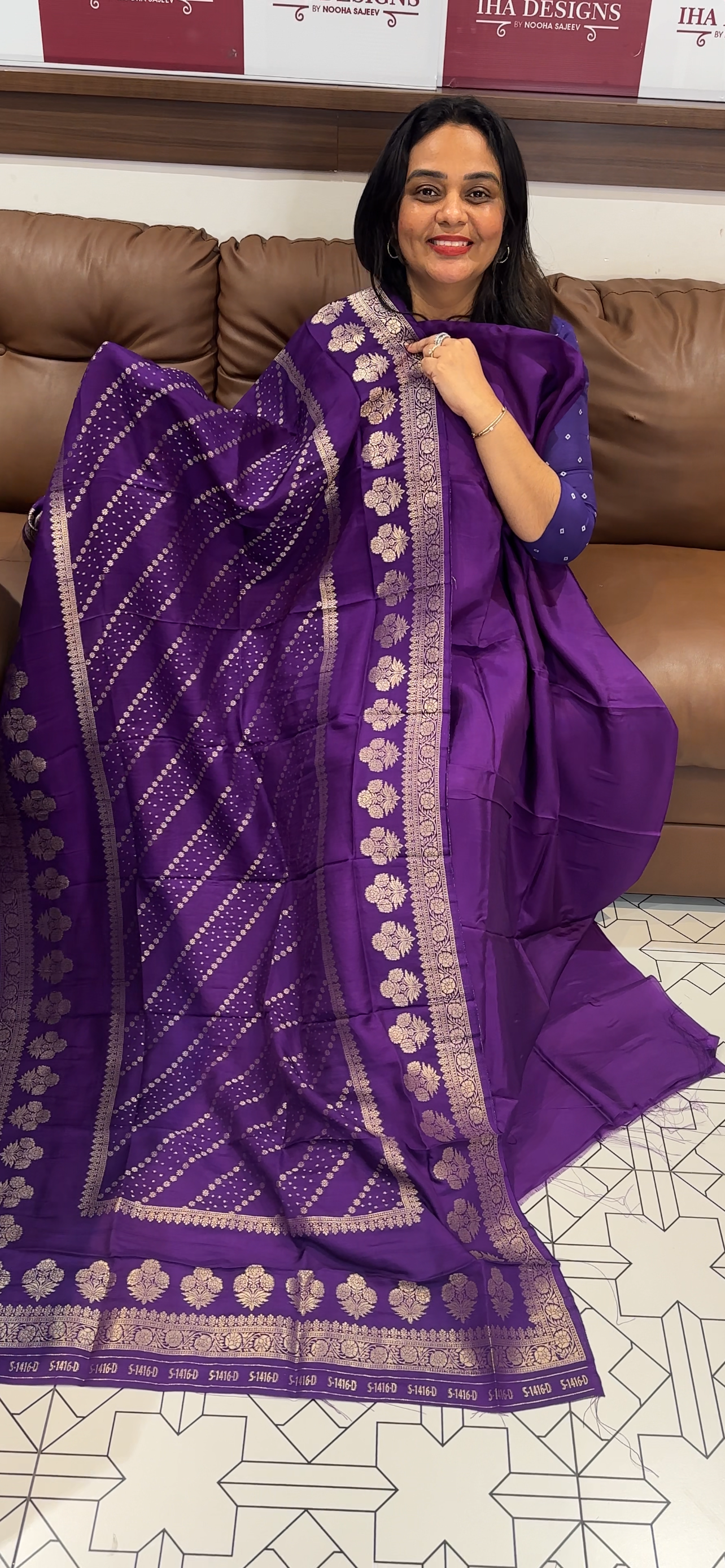 SILK BANARASI UNSTITCHED SALWAR SUITS - IHA 31263