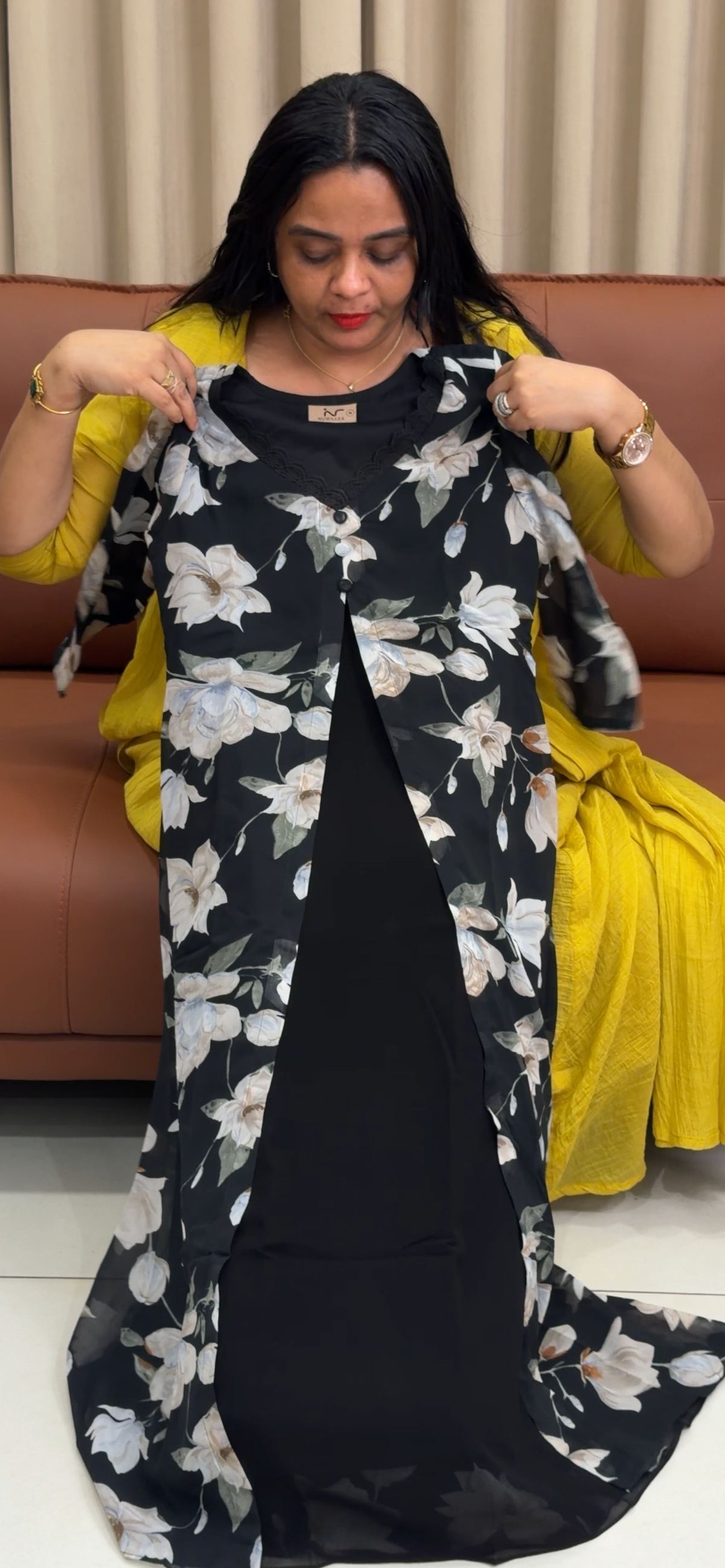 PRINTED ALINE TOPS - IHA 35248