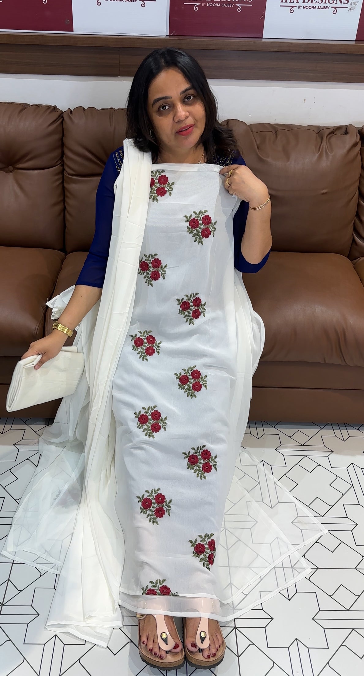 FAUX GEORGETTE UNSTITCHED SALWAR SUITS - IHA 28100