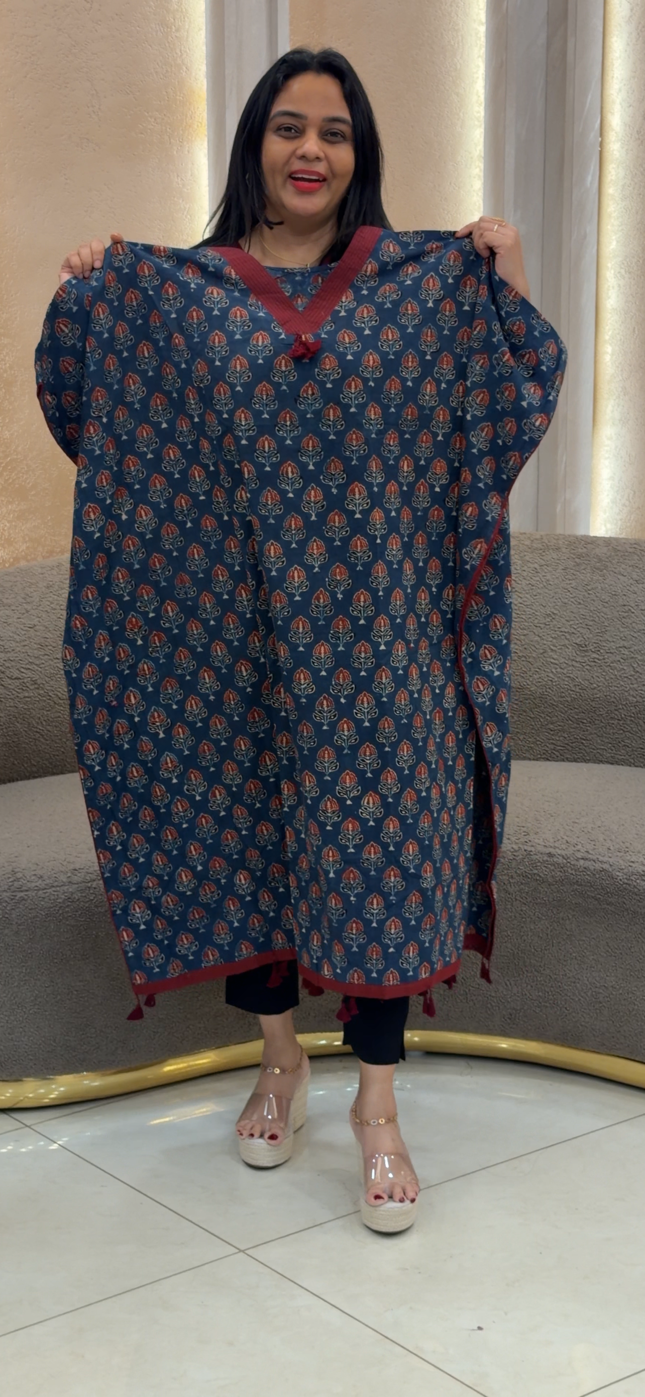 PRINTED  KAFTAN TOPS - IHA 33375