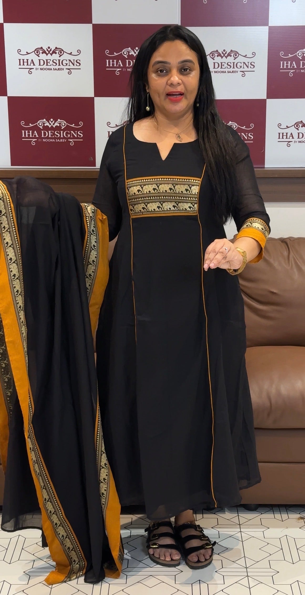 IHA'S IN-HOUSE HANDLOOM COTTON TOP AND DUPATTA - IHA 35472