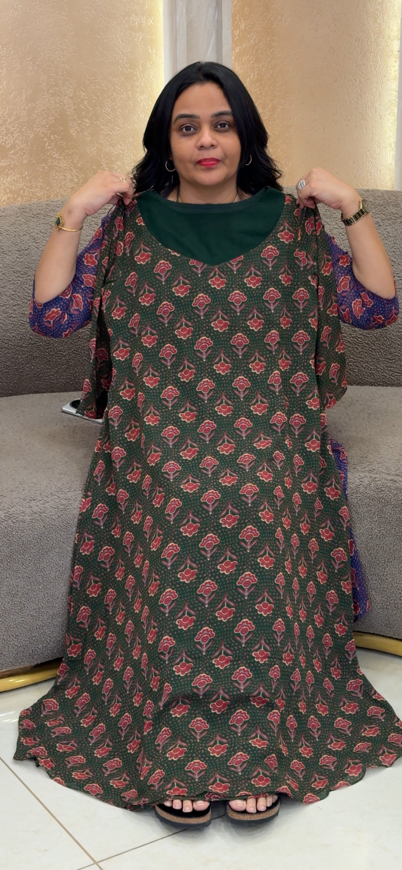 IN-HOUSE PRINTED GEORGETTE ALINE TOPS - IHA 35020