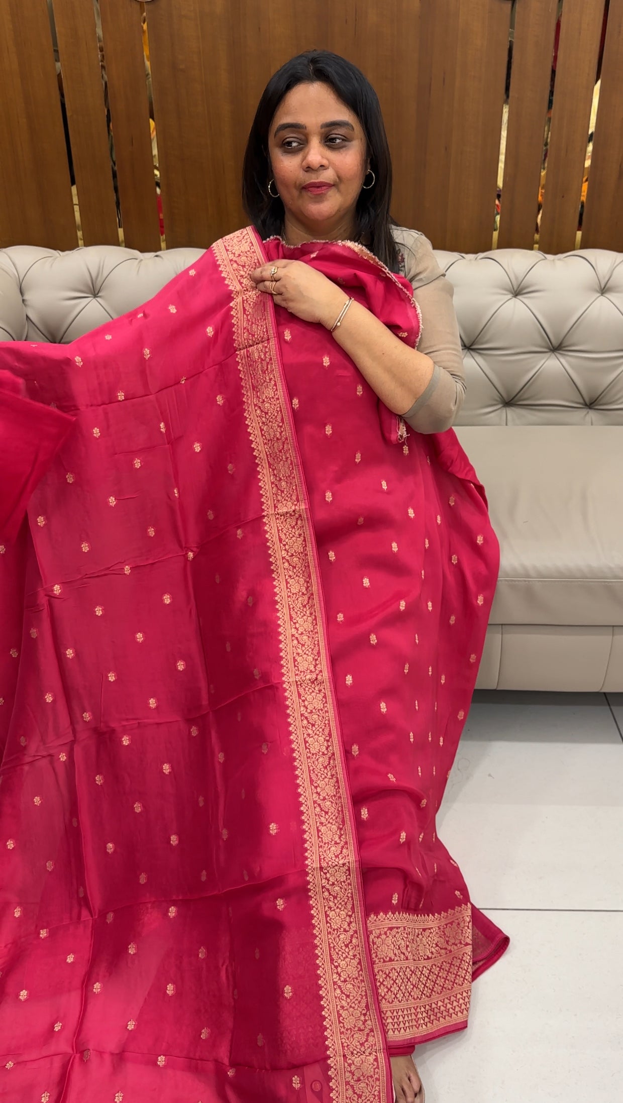 GEORGETTE ORGANZA UNSTITCHED SALWAR SUITS - IHA 27078