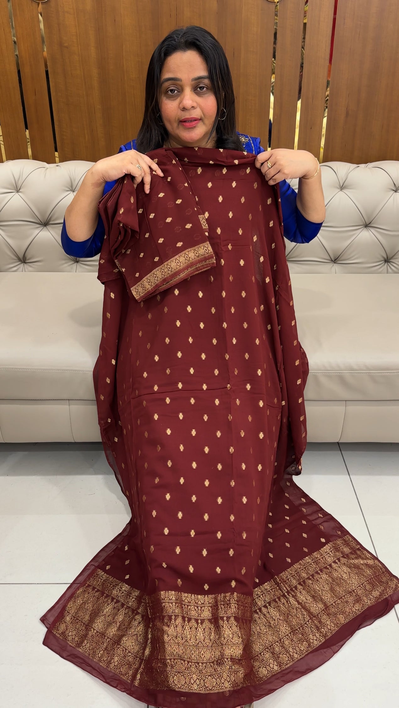 BANARASI UNSTITCHED SALWAR SUITS - IHA 27108