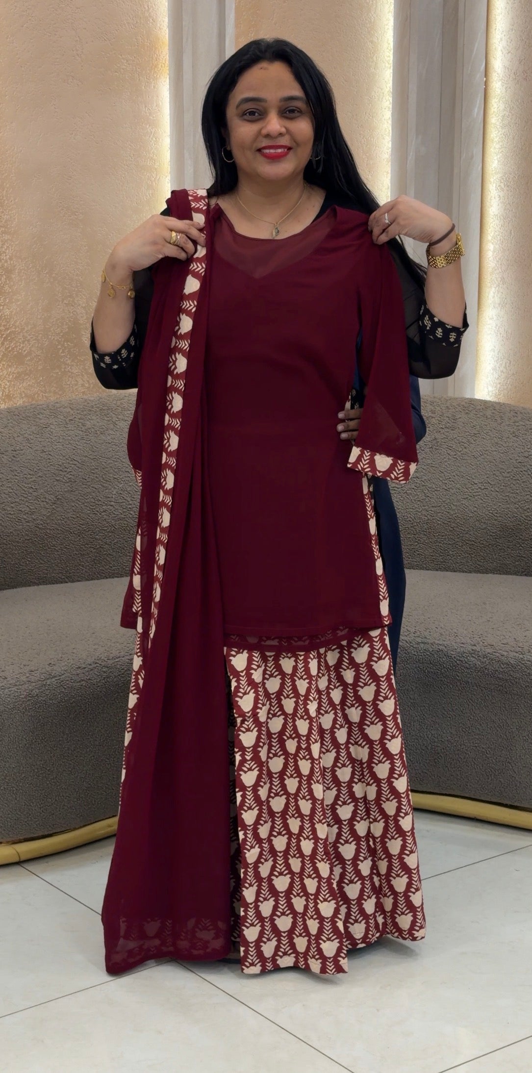 IHA'S IN-HOUSE SHORT TOP BOTTOM AND DUPATTA - IHA 35924