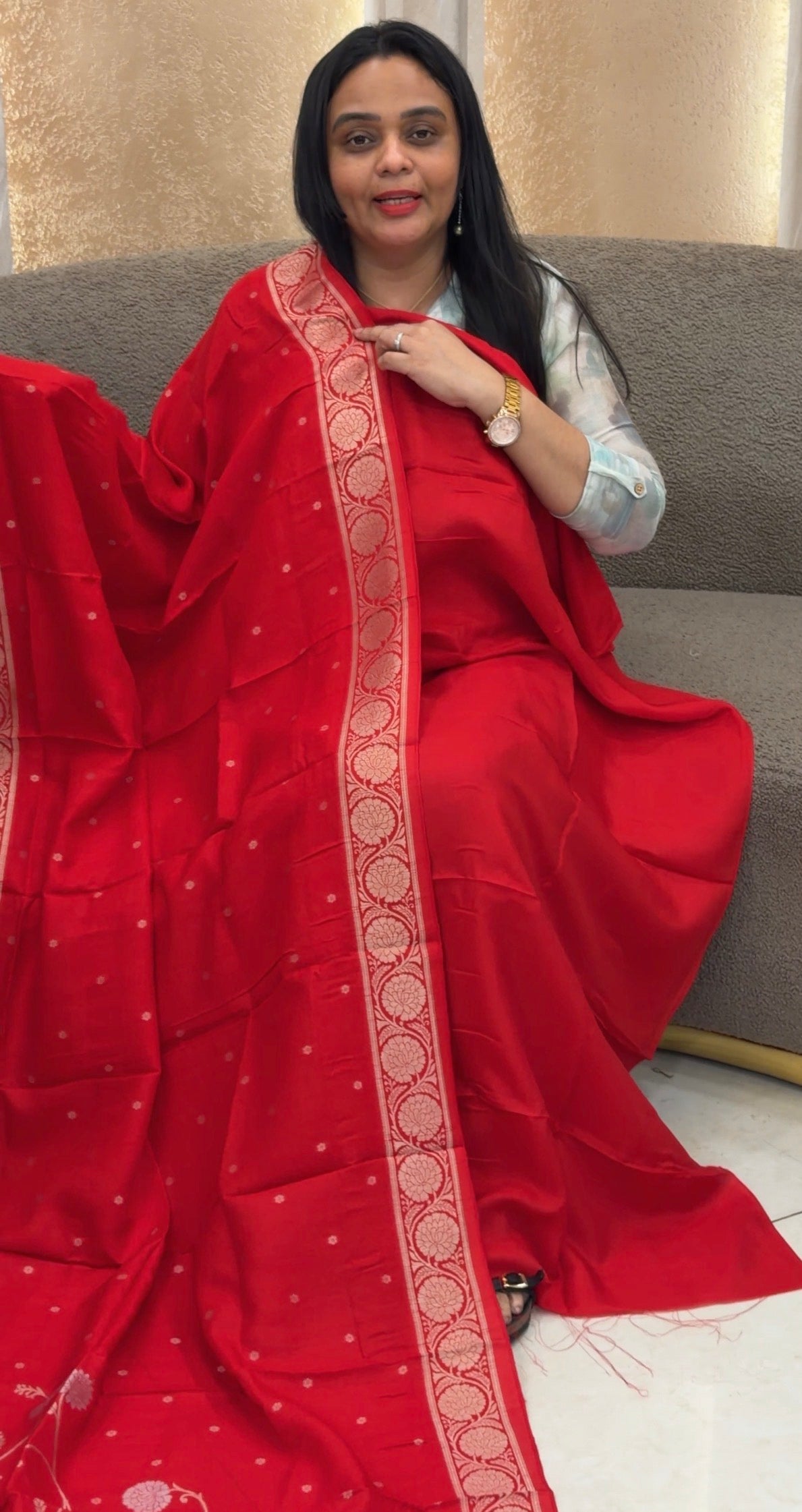 SILK DOLA UNSTITCHED SALWAR SUITS - IHA 35529