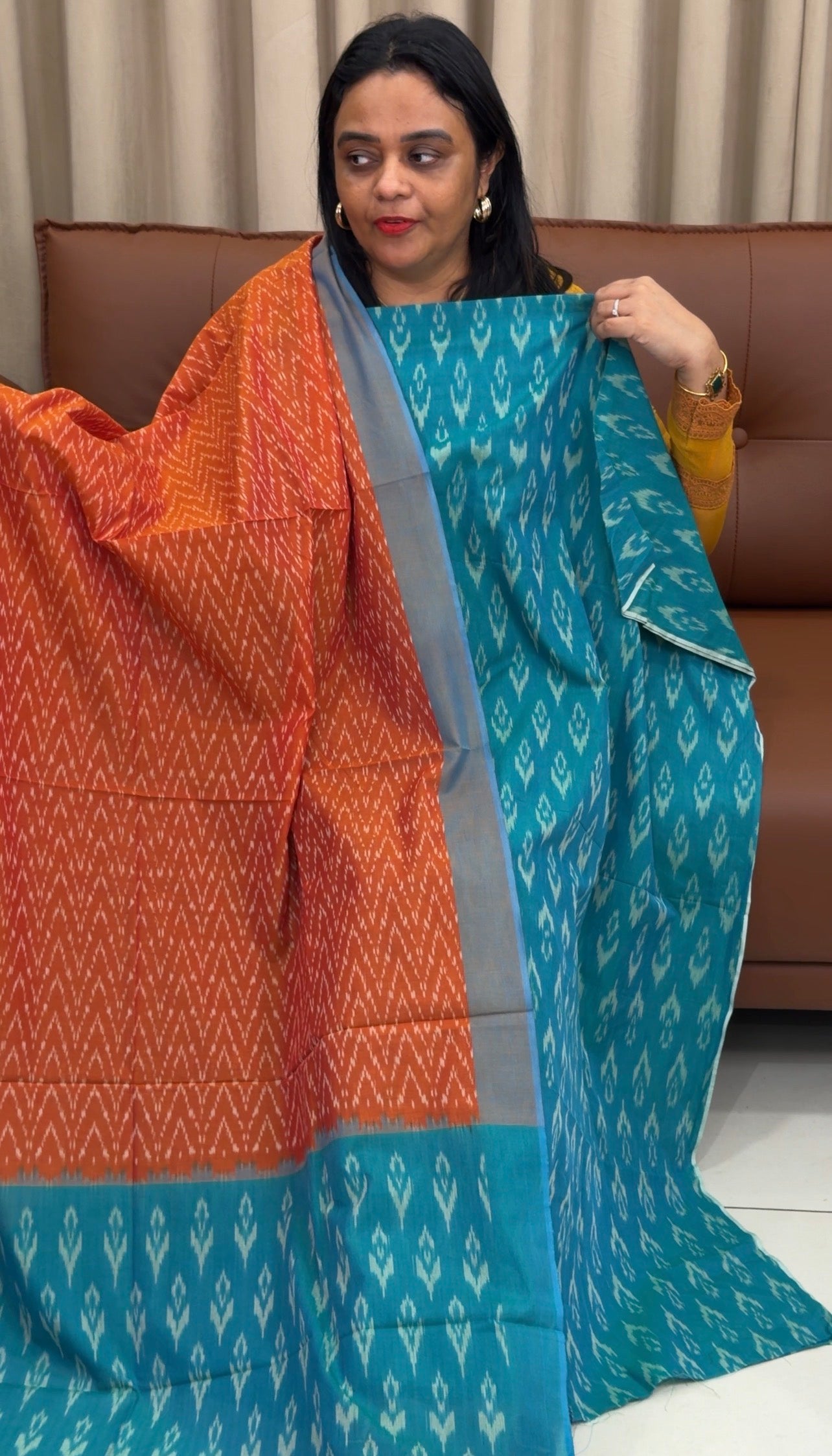 SILK IKAT UNSTITCHED SALWAR SUITS - IHA 33470