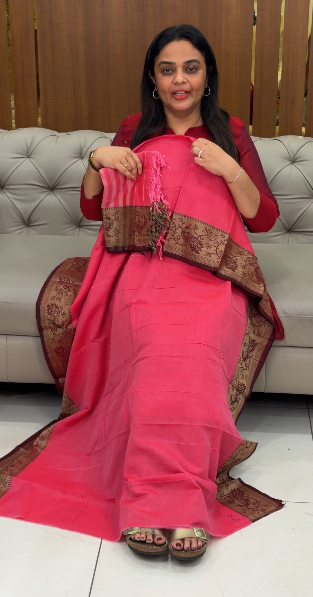 HANDLOON COTTON UNSTITCHED SALWAR SUITS - IHA 30631