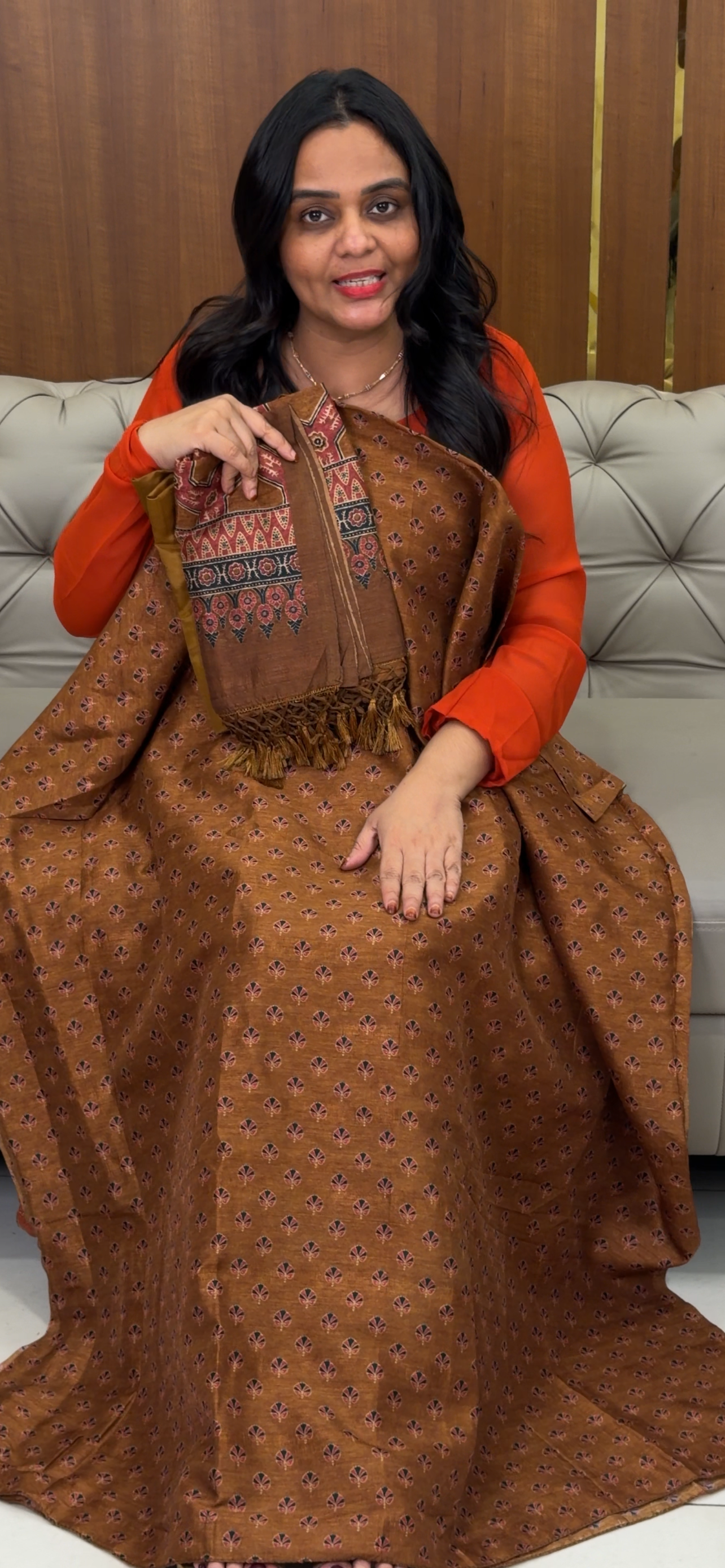 PRINTED SEMI DUPION UNSTITCHED SALWAR SUITS - IHA 32583