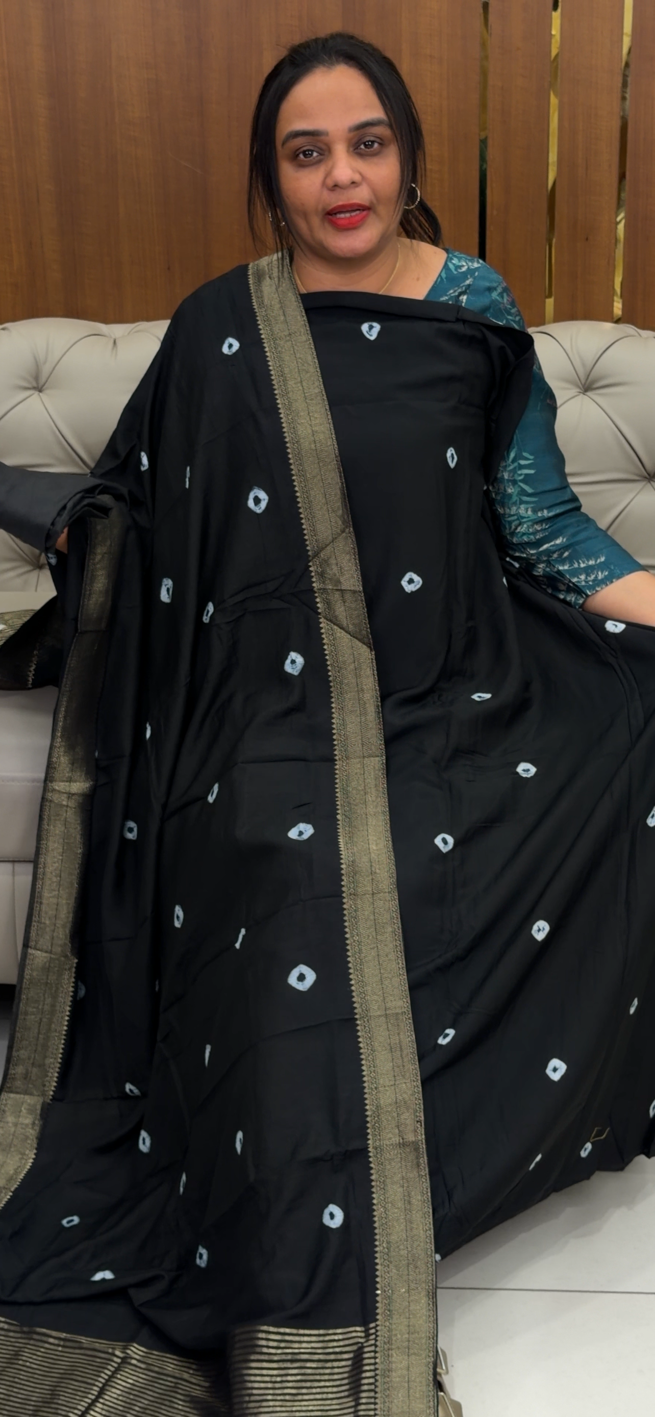 MUL CHANDERI UNSTITCHED SALWAR SUITS - IHA 31401