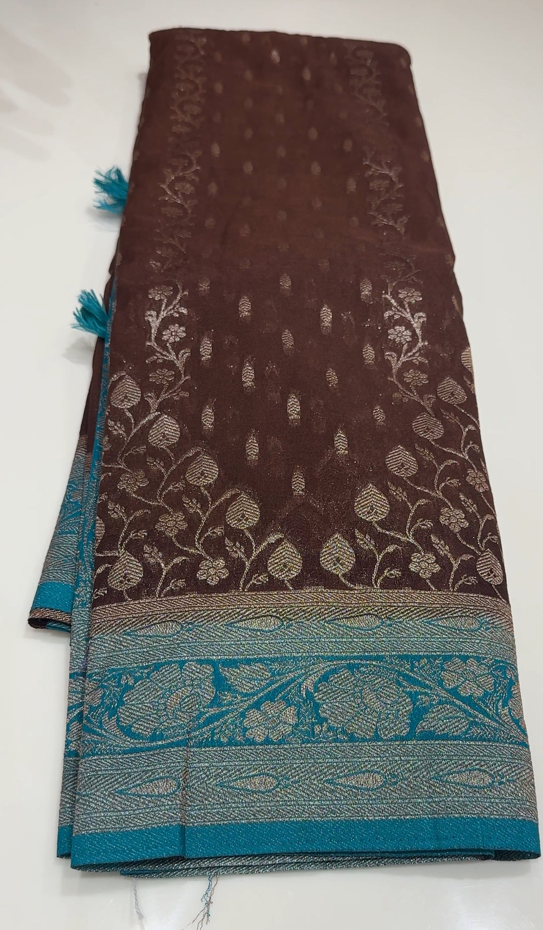 SEMI BANARASI SAREES - IHA 16800