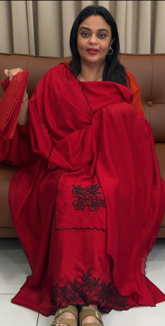 SEMI RAW SILK UNSTITCHED SALWAR SUITS - IHA 33741