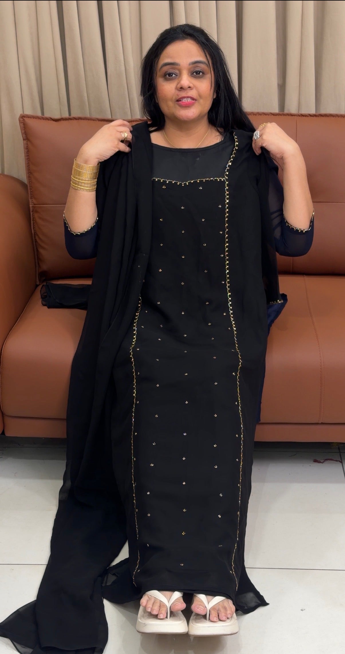 IHA'S IN-HOUSE GEORGETTE UNSTITCHED SALWAR SUITS - IHA 34962
