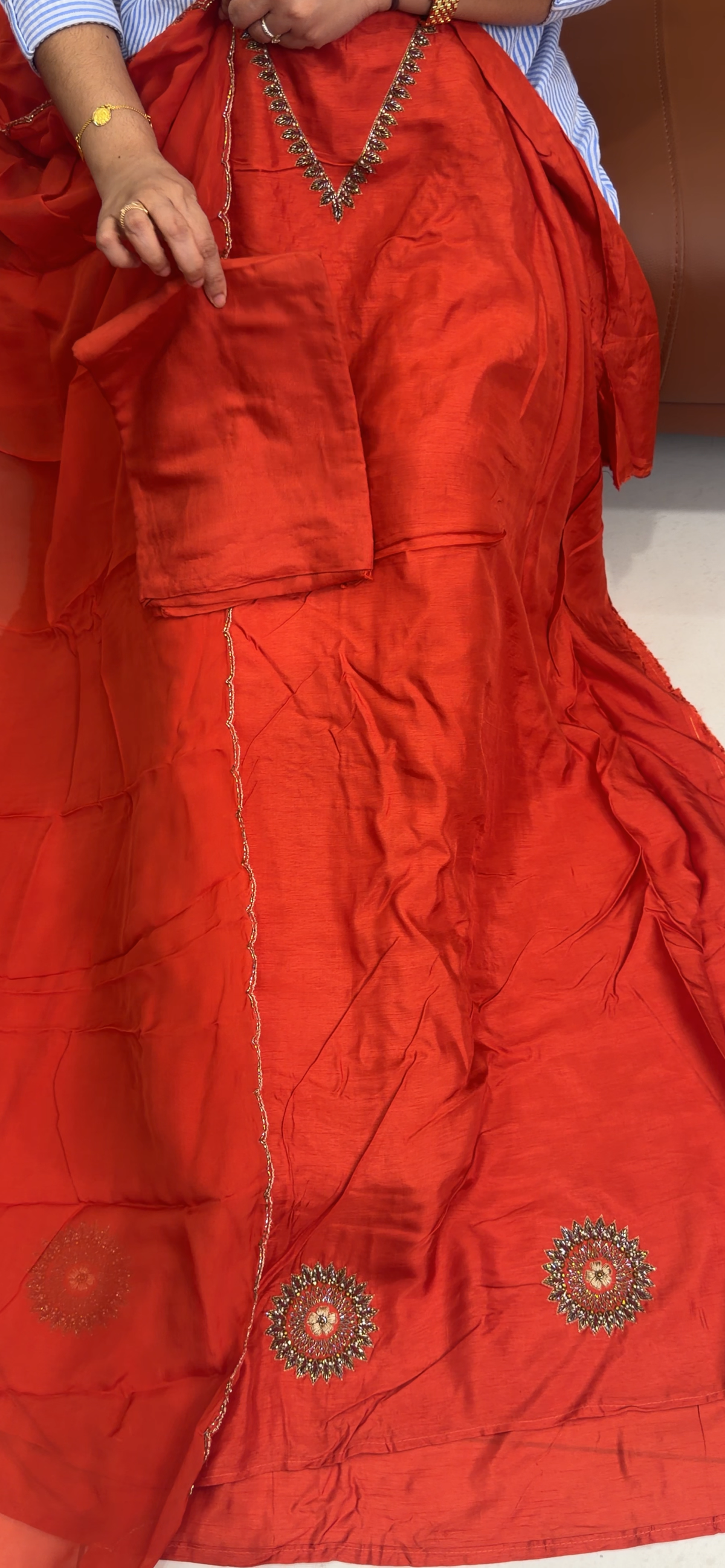 SILK UNSTITCHED SALWAR SUITS - IHA 35911