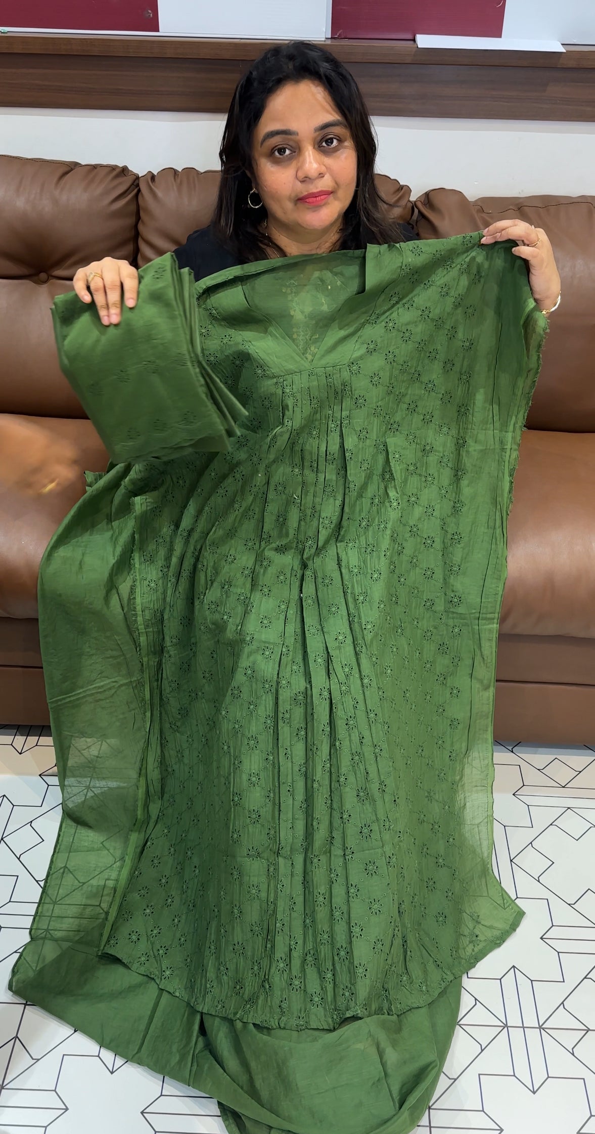 MALAI CHANDERI UNSTITCHED SALWAR SUITS - IHA 26651