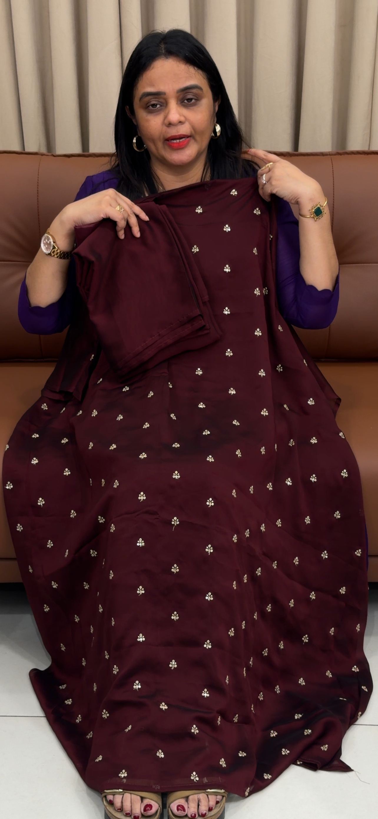 SILKY GEORGETTE UNSTITCHED SALWAR SUITS - IHA 33433