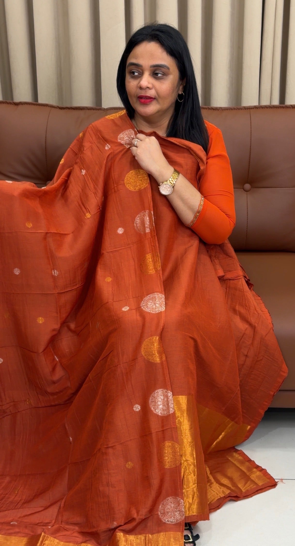 SEMI LINEN UNSTITCHED SALWAR SUITS - IHA 34250