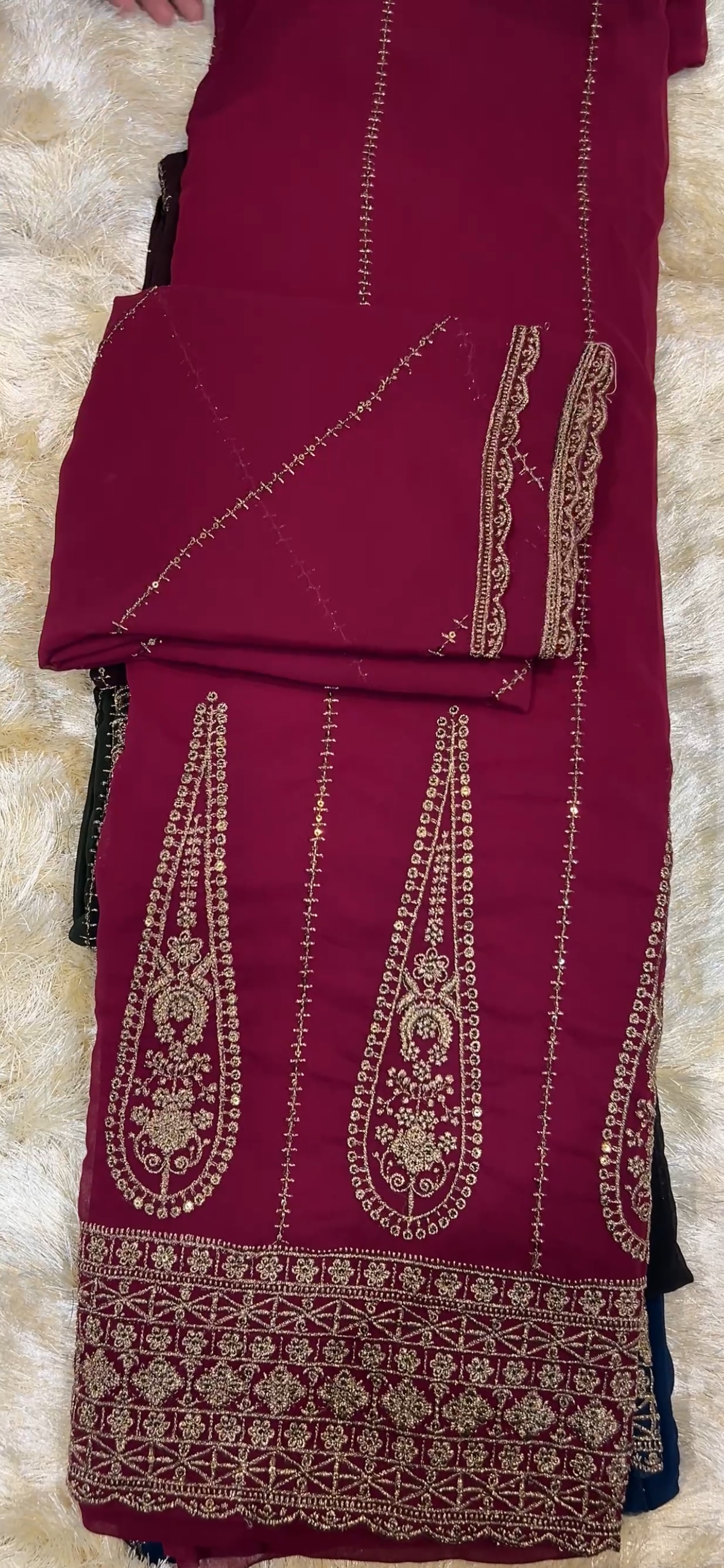 GEORGETTE UNSTITCHED SALWAR SUITS - IHA 36008
