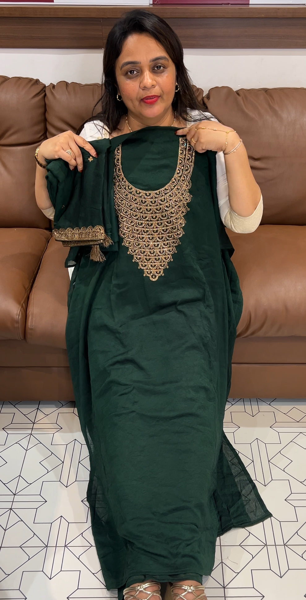 SEMI RAW SILK UNSTITCHED SALWAR SUITS -  IHA 24278