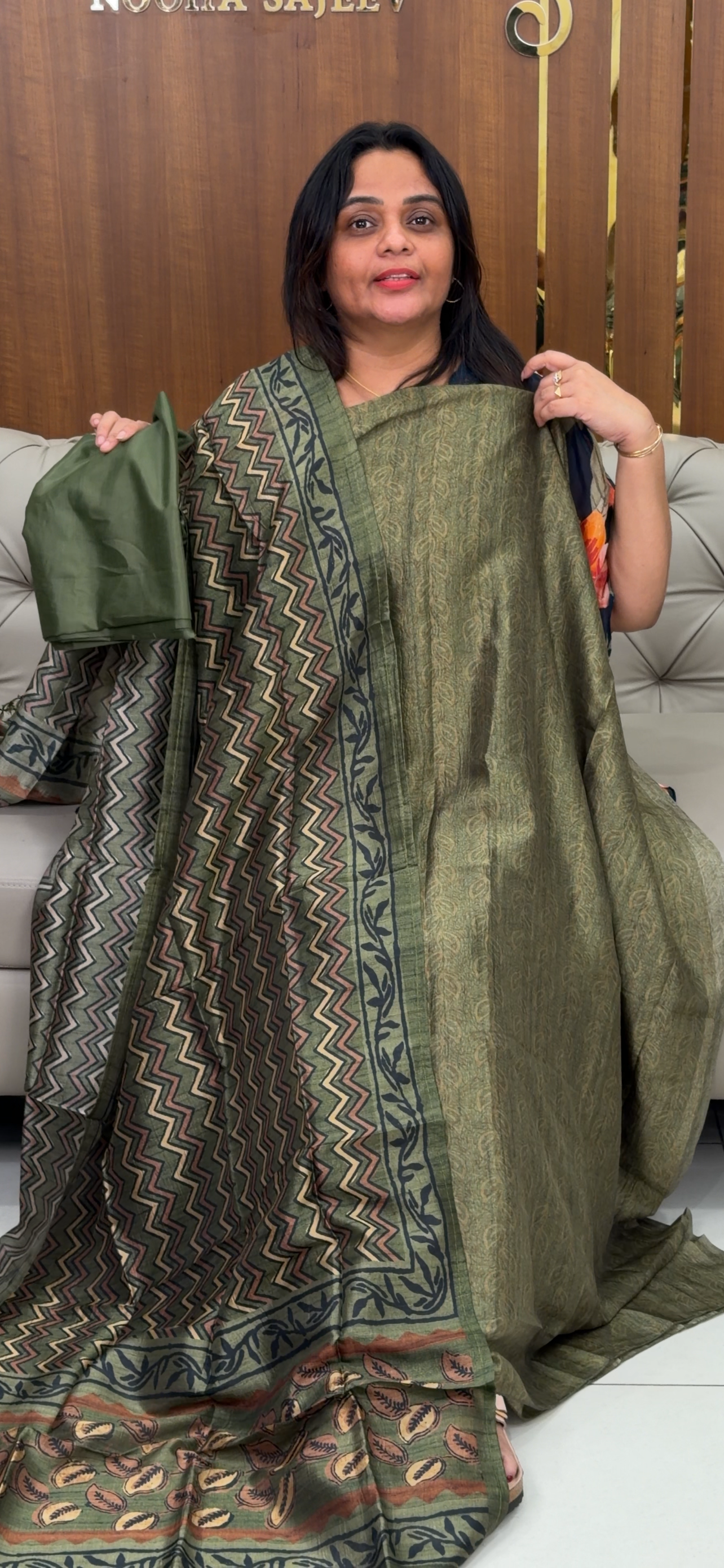 PRINTED SILK UNSTITCHED SALWAR SUITS - IHA 28982