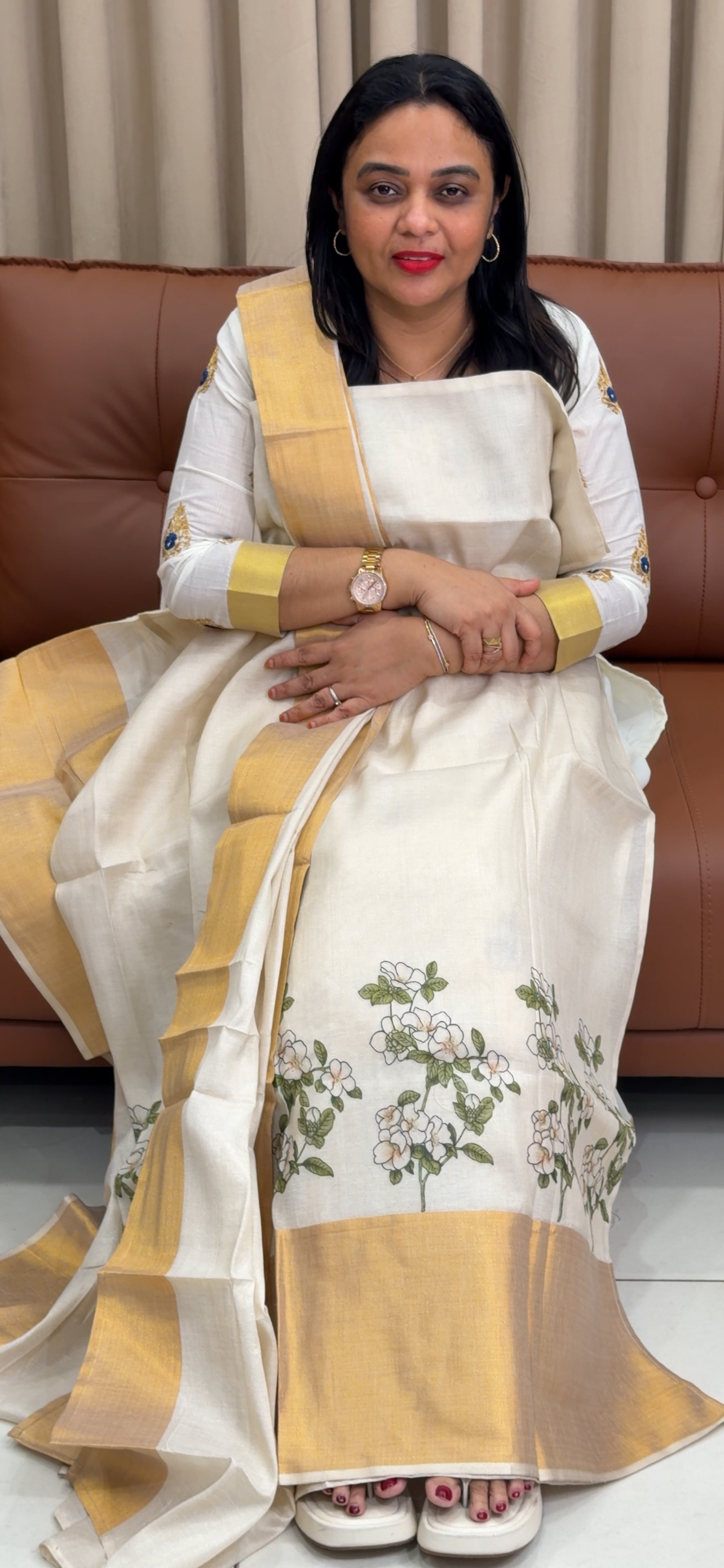 FORWARD TISSUE SLITTED TOP, BOTTOM AND DUPATTA - IHA 33941