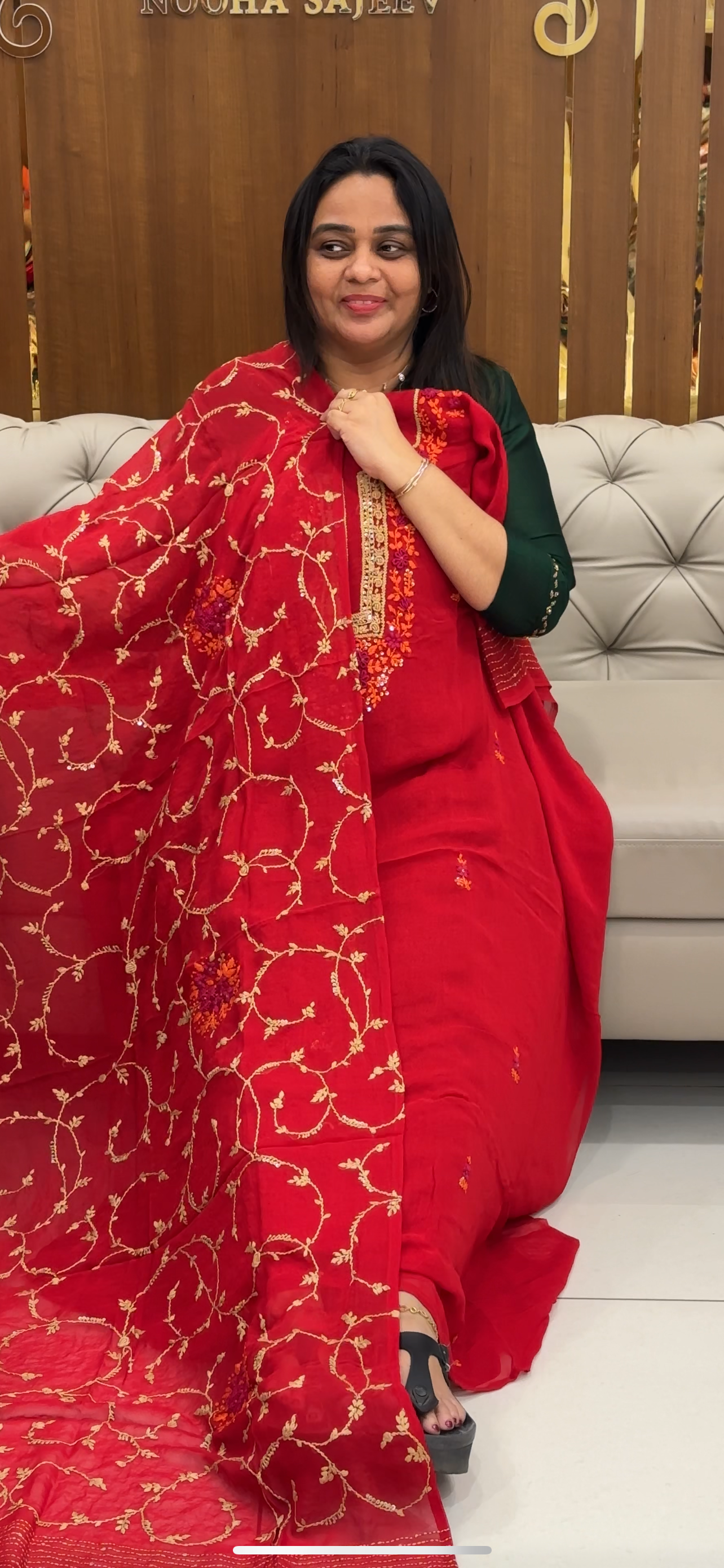 DESIGNER UNSTITCHED SALWAR SUITS - IHA 28584