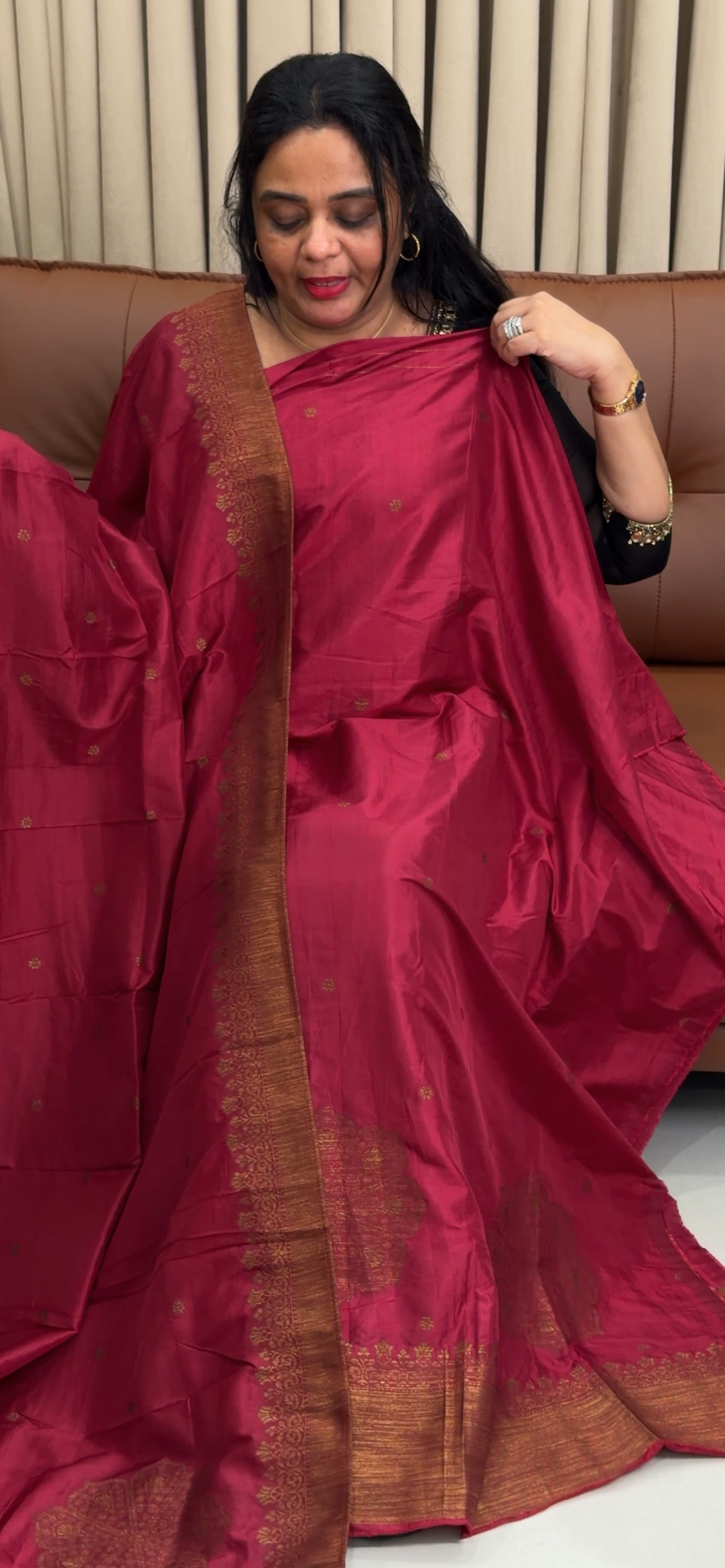 SEMI BANARASI UNSTITCHED SALWAR SUITS - IHA 34629
